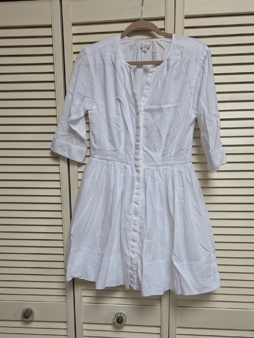 GAP White Button-Down Mini Dress